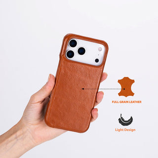 Bouletta Deri iPhone 17 Pro Max Kılıfı iPhone 17 Pro Max Uyumlu Hakiki Deri Arka Kapak Premium Koruma