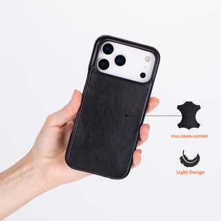 Bouletta Deri iPhone 17 Pro Max Kılıfı iPhone 17 Pro Max Uyumlu Hakiki Deri Arka Kapak Premium Koruma