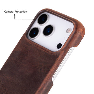 Bouletta Deri iPhone 17 Pro Kılıfı iPhone 17 Pro Uyumlu Hakiki Deri Arka Kapak Premium Koruma