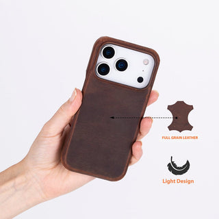 Bouletta Deri iPhone 17 Pro Kılıfı iPhone 17 Pro Uyumlu Hakiki Deri Arka Kapak Premium Koruma