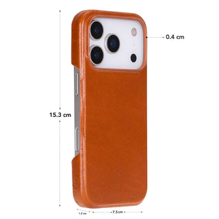 Bouletta Deri iPhone 17 Pro Kılıfı iPhone 17 Pro Uyumlu Hakiki Deri Arka Kapak Premium Koruma