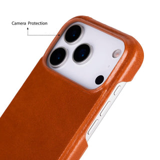 Bouletta Deri iPhone 17 Pro Kılıfı iPhone 17 Pro Uyumlu Hakiki Deri Arka Kapak Premium Koruma