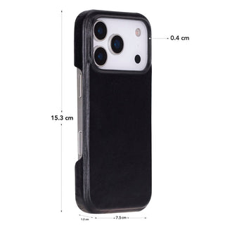 Bouletta Deri iPhone 17 Pro Kılıfı iPhone 17 Pro Uyumlu Hakiki Deri Arka Kapak Premium Koruma
