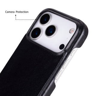 Bouletta Deri iPhone 17 Pro Kılıfı iPhone 17 Pro Uyumlu Hakiki Deri Arka Kapak Premium Koruma