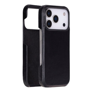 Bouletta Deri iPhone 17 Pro Kılıfı Siyah iPhone 17 Pro Uyumlu Hakiki Deri Arka Kapak Premium Koruma