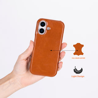 Bouletta Deri iPhone 17 Kılıfı iPhone 17 Uyumlu Hakiki Deri Arka Kapak Premium Koruma