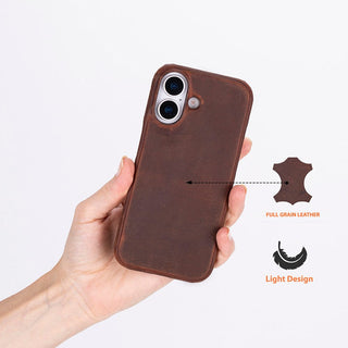 Bouletta Deri iPhone 17 Kılıfı iPhone 17 Uyumlu Hakiki Deri Arka Kapak Premium Koruma