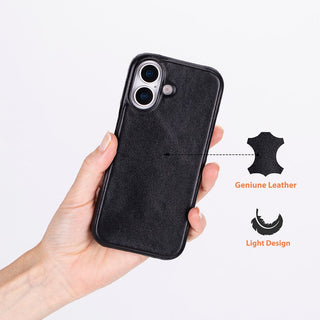 Bouletta Deri iPhone 17 Kılıfı iPhone 17 Uyumlu Hakiki Deri Arka Kapak Premium Koruma