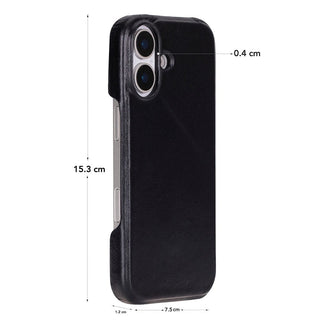 Bouletta Deri iPhone 17 Kılıfı iPhone 17 Uyumlu Hakiki Deri Arka Kapak Premium Koruma