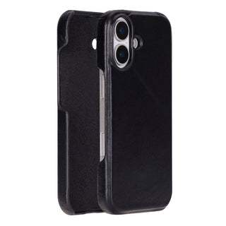 Bouletta Deri iPhone 17 Kılıfı Siyah iPhone 17 Uyumlu Hakiki Deri Arka Kapak Premium Koruma