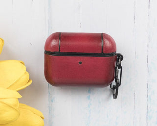 Bouletta AirPods Case Red Juni Leather AirPods Pro 1 and AirPods Pro 2 Case Premium Koruma
