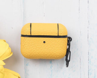 Bouletta AirPods Case Yellow Juni Leather AirPods Pro 1 and AirPods Pro 2 Case Premium Koruma