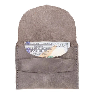 Bouletta Card Holder Gray Kyoto Leather Card Holder Premium Koruma