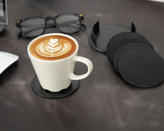 Bouletta Bardak Kılıfı Lavion Leather Cup Coaster Set Premium Koruma