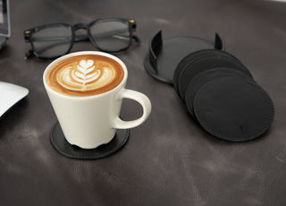 Bouletta Bardak Kılıfı Lavion Leather Cup Coaster Set Premium Koruma