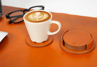 Bouletta Bardak Kılıfı Lavion Leather Cup Coaster Set Premium Koruma