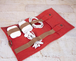 Bouletta Travel Cable Organizer Leather Cable Organizer Premium Koruma