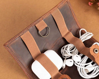 Bouletta Travel Cable Organizer Leather Cable Organizer Premium Koruma