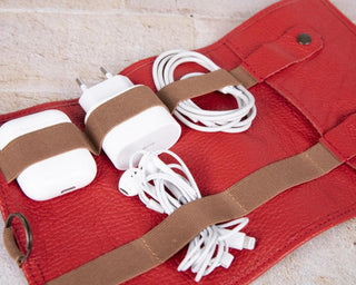 Bouletta Travel Cable Organizer Leather Cable Organizer Premium Koruma