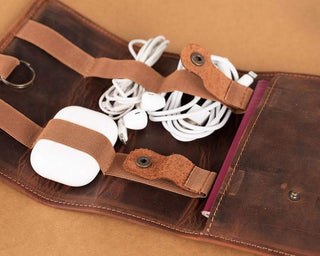 Bouletta Travel Cable Organizer Leather Cable Organizer Premium Koruma