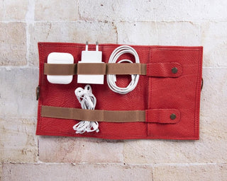 Bouletta Travel Cable Organizer Leather Cable Organizer Premium Koruma