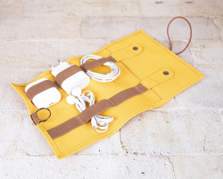 Bouletta Travel Cable Organizer Leather Cable Organizer Premium Koruma