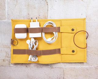 Bouletta Travel Cable Organizer Leather Cable Organizer Premium Koruma