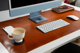 Bouletta Desk Mat Tan Leather Desk Mat Large Premium Koruma