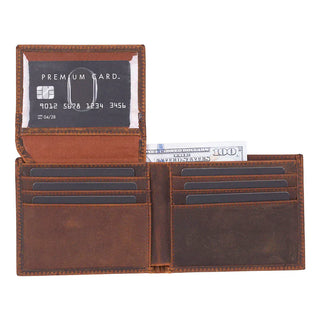 Bouletta Men Wallet Terracotta Leather Men's Wallet Premium Koruma