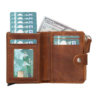 Bouletta Card Holder Leather Zip Mechanical Card Holder Premium Koruma