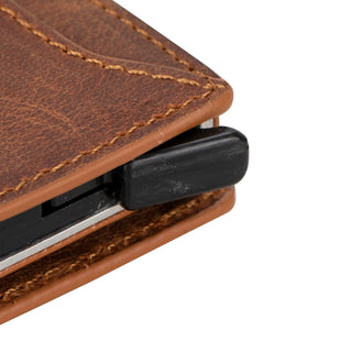 Bouletta Card Holder Leather Zip Mechanical Card Holder Premium Koruma