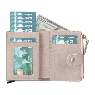 Bouletta Card Holder Leather Zip Mechanical Card Holder Premium Koruma