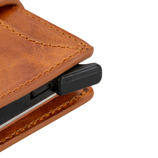 Bouletta Card Holder Leather Zip Mechanical Card Holder Premium Koruma