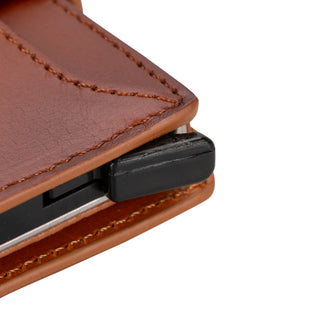 Bouletta Card Holder Leather Zip Mechanical Card Holder Premium Koruma