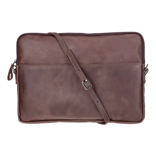 Bouletta Laptop / Tablet Sleeve Up To 14'' / Dark Brown Leeds Slim Leather Laptop / Tablet Sleeve Premium Koruma