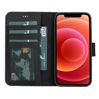 Bouletta Phone Case Liluri iPhone 12 Mini Detachable Leather Wallet Case Premium Koruma