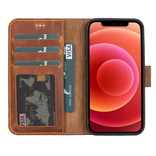 Bouletta Phone Case Liluri iPhone 12 Mini Detachable Leather Wallet Case Premium Koruma