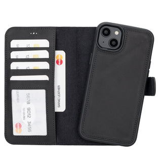 Bouletta Phone Case Black Liluri iPhone 14 Plus Detachable Leather Wallet Case Premium Koruma