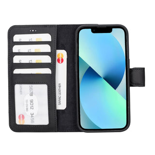 Bouletta Phone Case Black Liluri iPhone 14 Pro Detachable Leather Wallet Case Premium Koruma