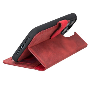 Bouletta Phone Case Red Liluri iPhone 14 Pro Max Detachable Leather Wallet Case Premium Koruma