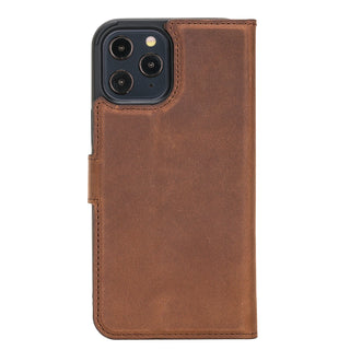Bouletta Phone Case Saddle Brown Liluri iPhone 15 Pro Detachable Leather Wallet Case Premium Koruma