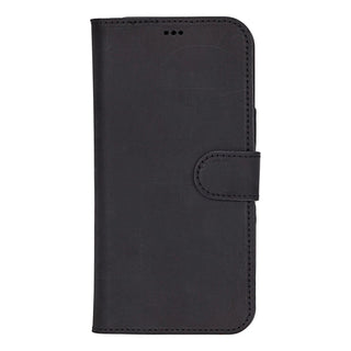 Bouletta Phone Case Black Liluri iPhone 16 Pro Detachable Leather Wallet Case Premium Koruma