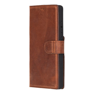 Bouletta Phone Case Saddle Brown Liluri Samsung Galaxy S25 Ultra Detachable Leather Wallet Case Premium Koruma