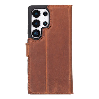 Bouletta Phone Case Saddle Brown Liluri Samsung Galaxy S25 Ultra Detachable Leather Wallet Case Premium Koruma