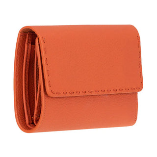 Bouletta Women's Wallet Pebble Orange Linea Leather Women's Wallet Premium Koruma