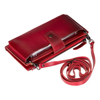 Bouletta Cell Phone Crossbody Bag Lozan Askılı, Telefon Bölmeli Deri Cüzdan Premium Koruma