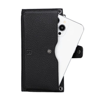 Bouletta Cell Phone Crossbody Bag Lozan Askılı, Telefon Bölmeli Deri Cüzdan Premium Koruma