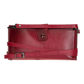 Bouletta Cell Phone Crossbody Bag Kırmızı Lozan Askılı, Telefon Bölmeli Deri Cüzdan Premium Koruma