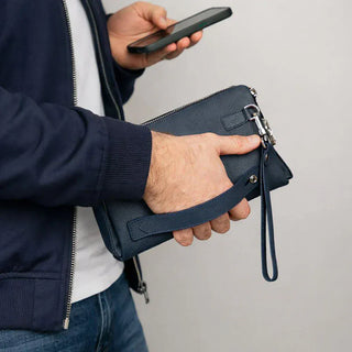 Bouletta Men's Handbag Lupus Leather Clutch Bag Premium Koruma