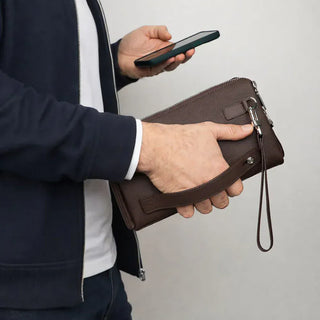 Bouletta Men's Handbag Lupus Leather Clutch Bag Premium Koruma